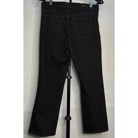 Lee Womens Black Relaxed Fit Straight Leg Jeans Denim Size 10 Petite 5 Pocket - Picture 7 of 13
